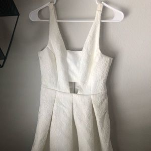 tops hop white dress with cut outs